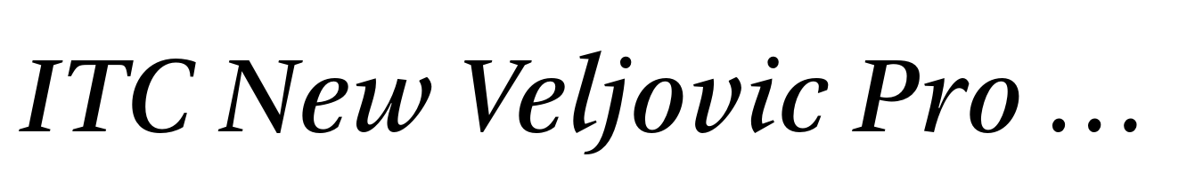 ITC New Veljovic Pro Medium Italic